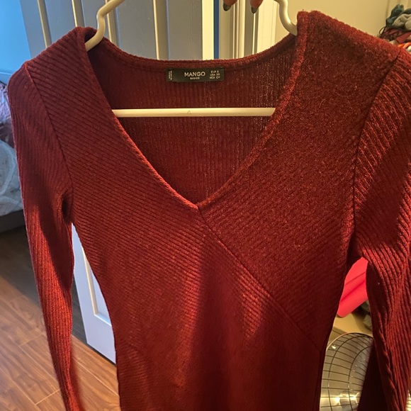 Red mini dress. Tight fit. Excellent quality. - Picture 2 of 2